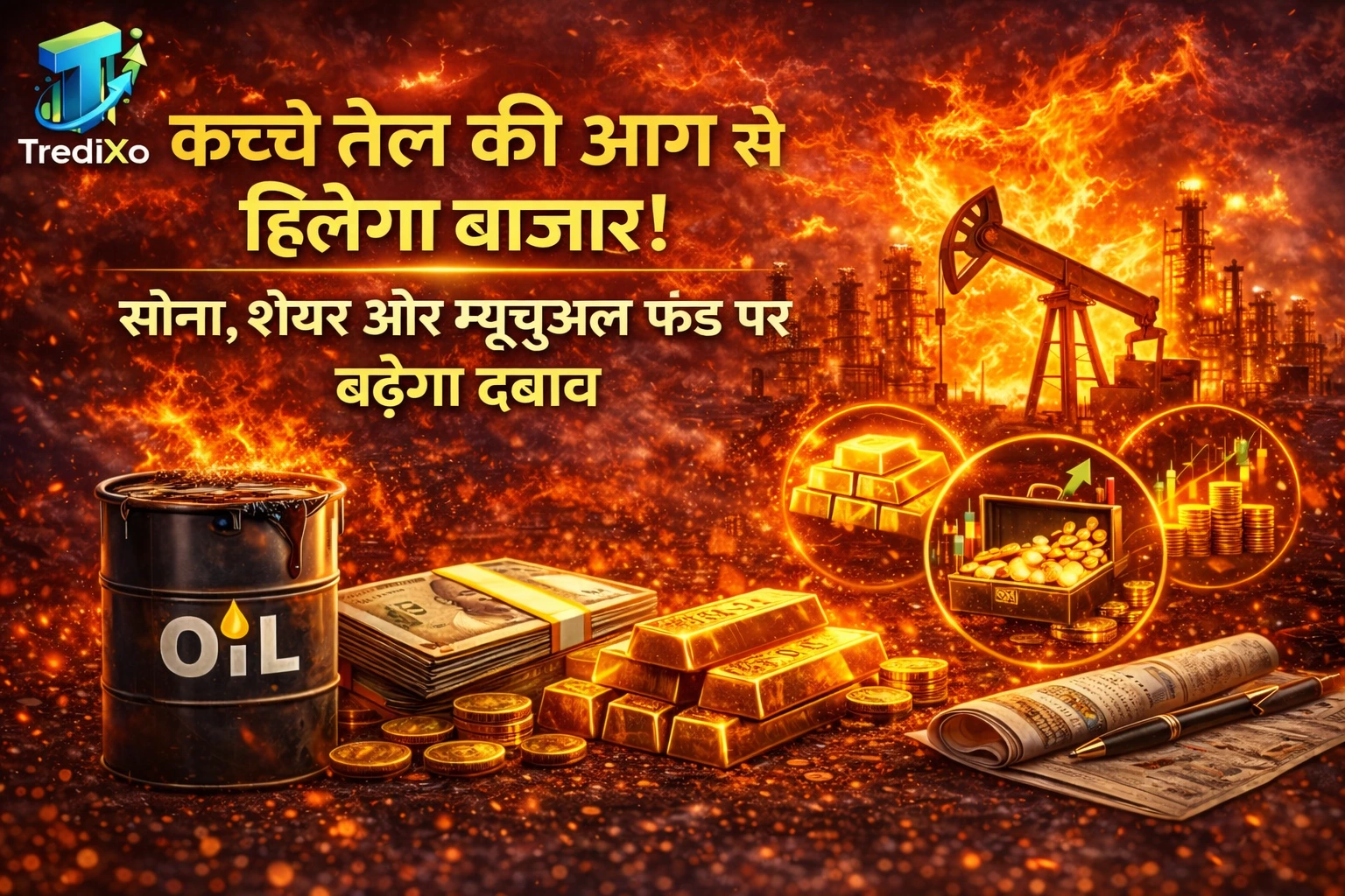 कच्चे तेल की आग से हिलेगा बाजार! सोना, शेयर और म्यूचुअल फंड पर बढ़ेगा दबाव