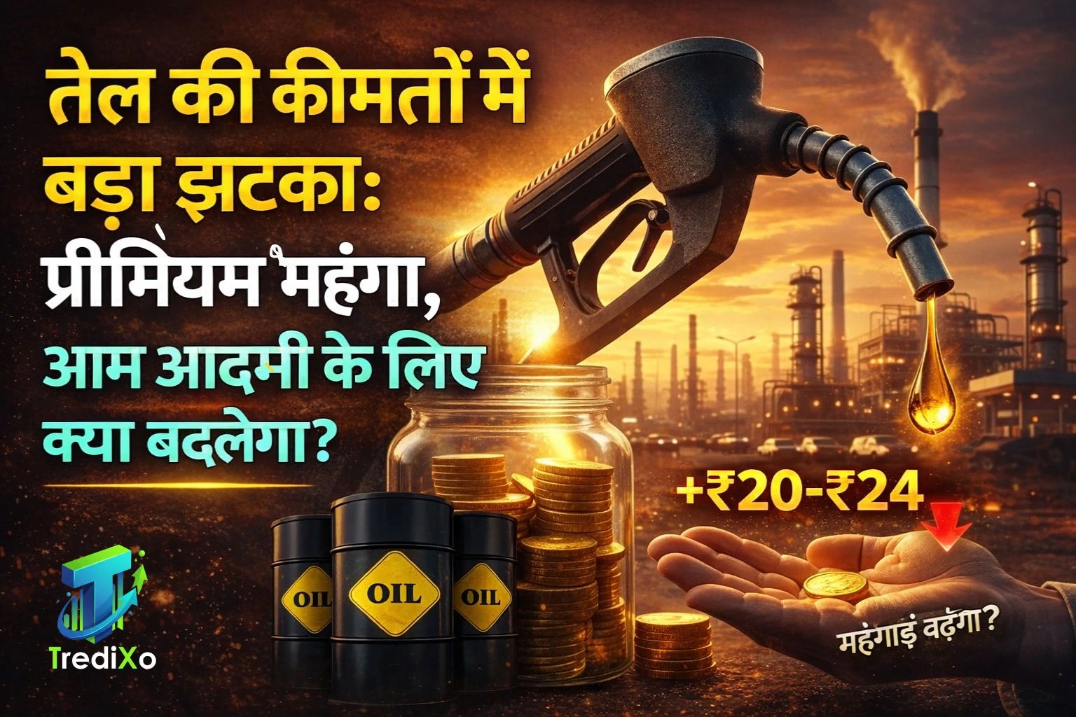 तेल की कीमतों में बड़ा झटका प्रीमियम महंगा, आम आदमी के लिए क्या बदलेगा