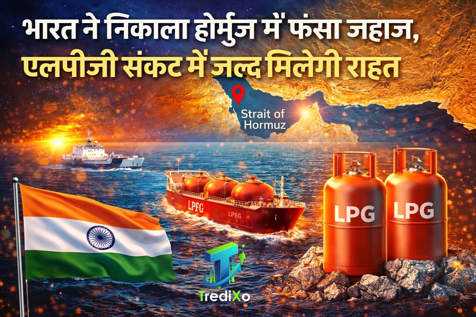 भारत ने निकाला होर्मुज में फंसा जहाज, एलपीजी संकट में जल्द मिलेगी राहत