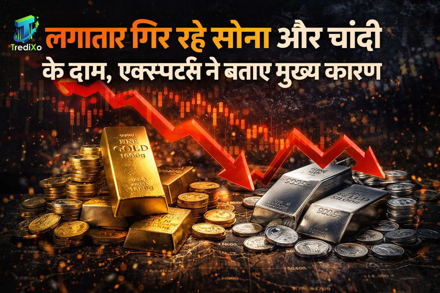 लगातार गिर रहे सोना और चांदी के दाम, एक्सपर्ट्स ने बताए मुख्य कारण