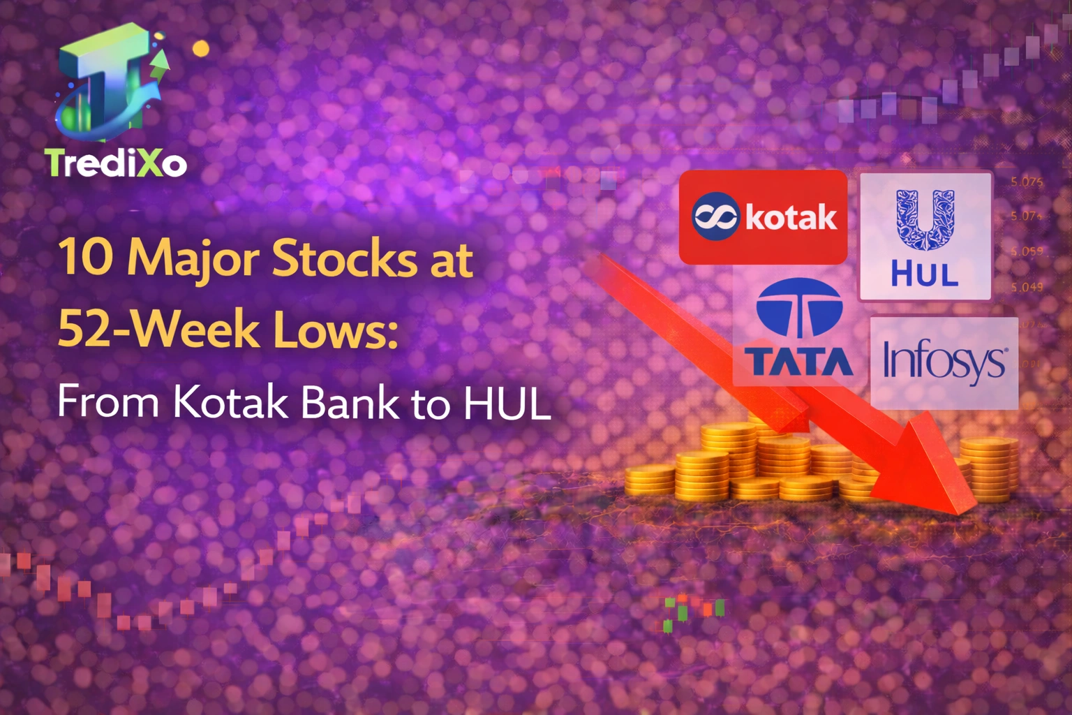 10 Major Stocks at 52-Week Lows: From Kotak Bank to HUL