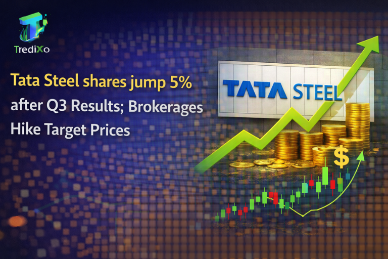 Tata Steel shares up by a remarkable 5%