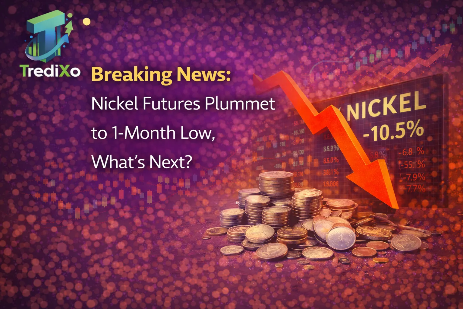  Nickel Futures Plummet to 1-Month Low,