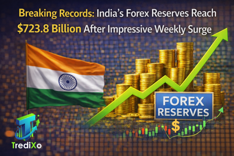 India's forex reserves stand at an impressive $723.8 billion.