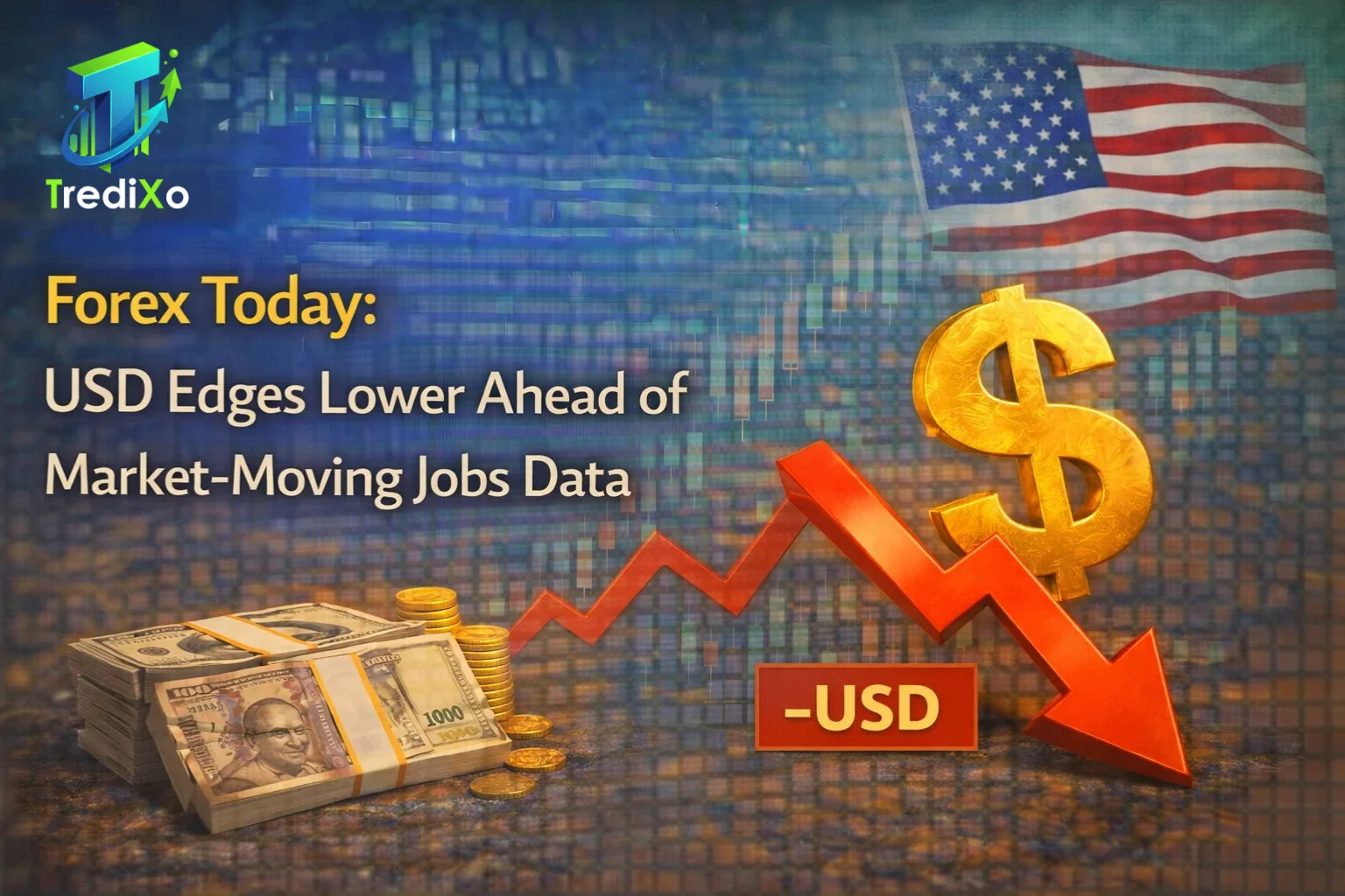 USD Edges Lower Ahead of Market-Moving Jobs Data