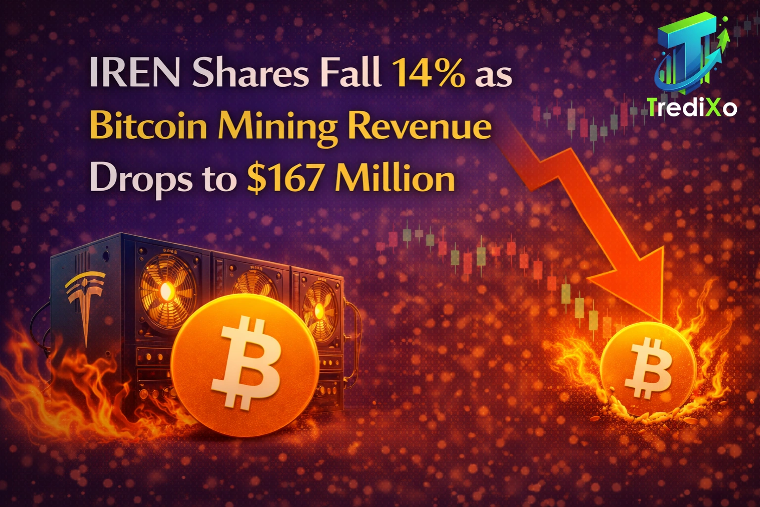 IREN Shares Fall 14%