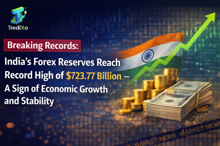 India's foreign exchange reserves have reached a remarkable milestone of $723.77 billion. 