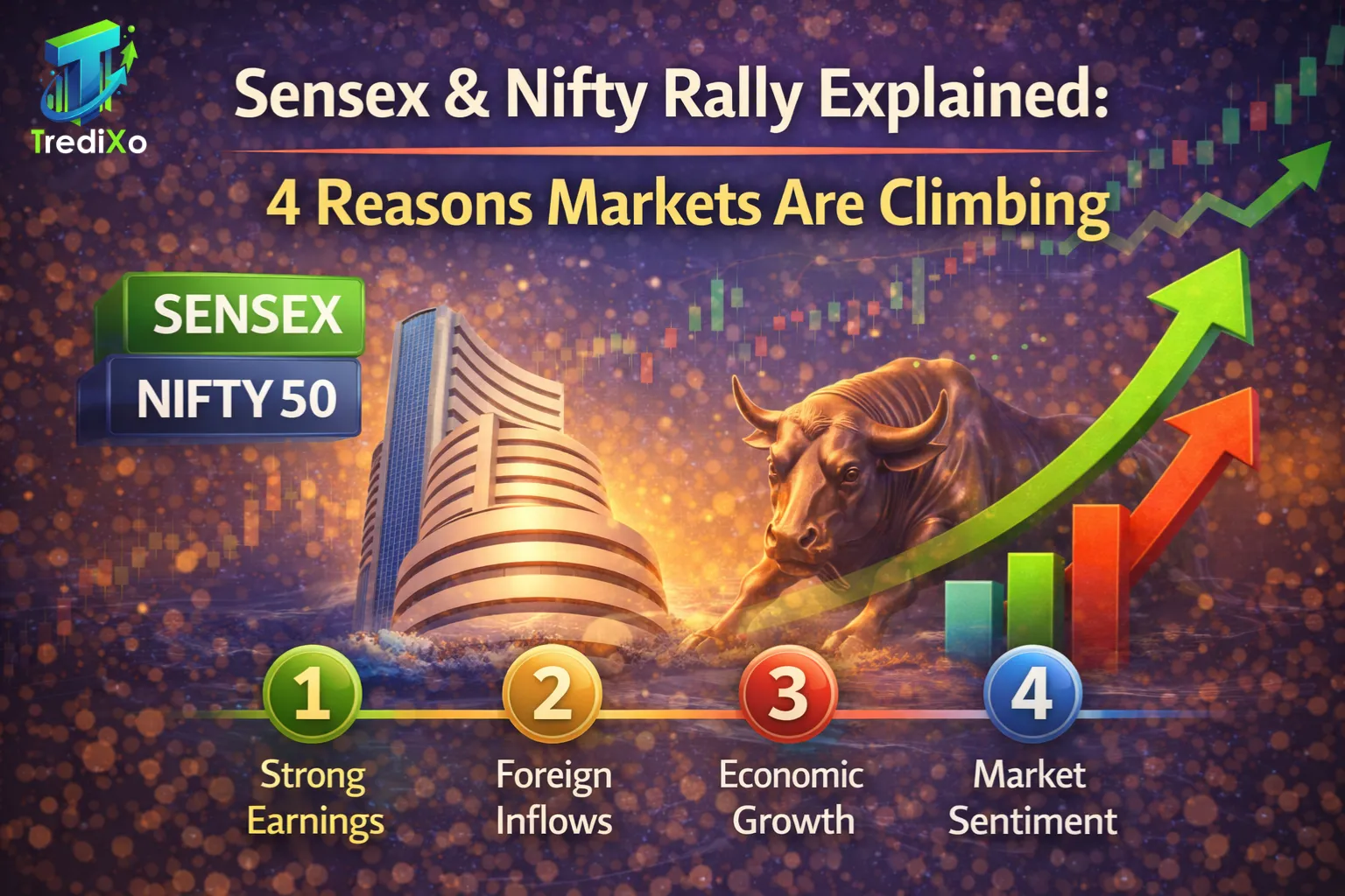 The Indian stock market is currently experiencing a notable surge.