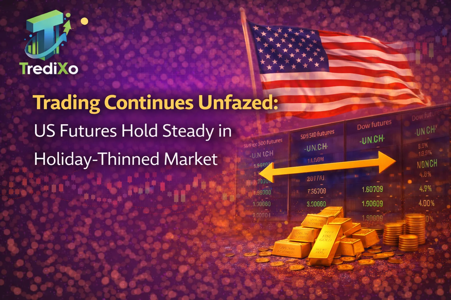 The US futures market remains resilient, holding steady despite the festive atmosphere that typically thins out Wall Street's bustling energy.