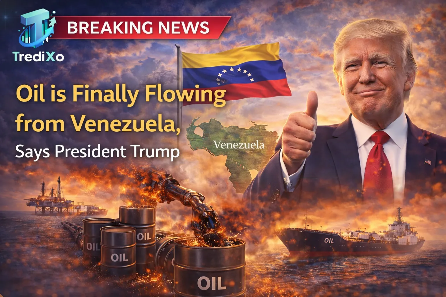 The announcement of oil 