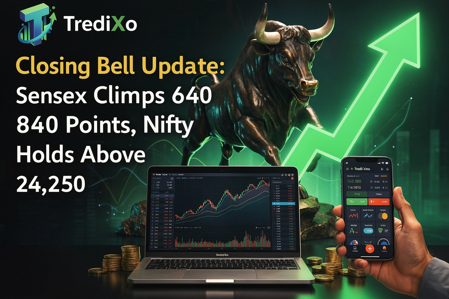 Closing Bell Update: Sensex Climbs 640 Points, Nifty Holds Above 24,250