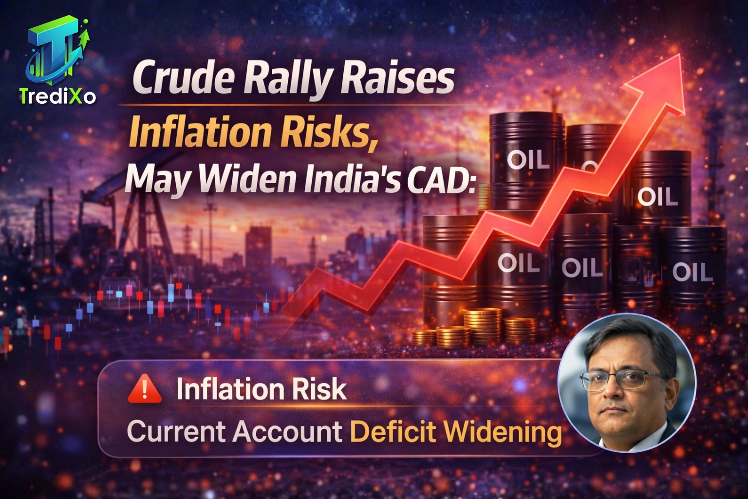 Crude Rally Raises Inflation Risks, May Widen India’s CAD Malhotra