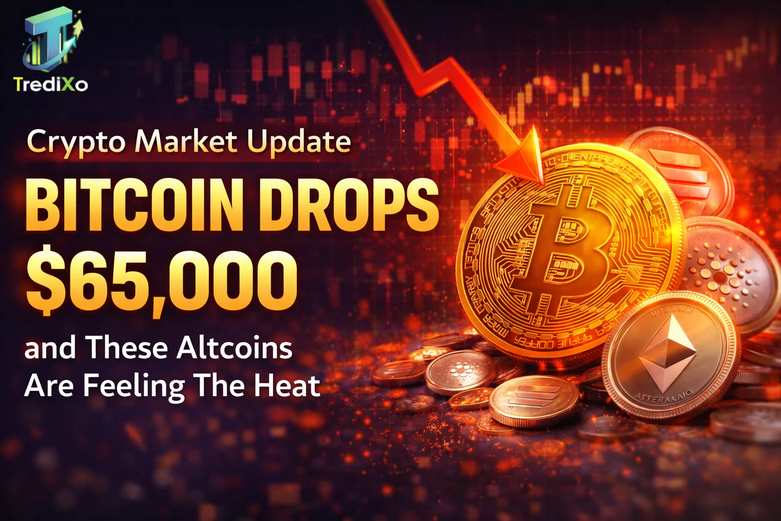 Bitcoin drops below $65,000