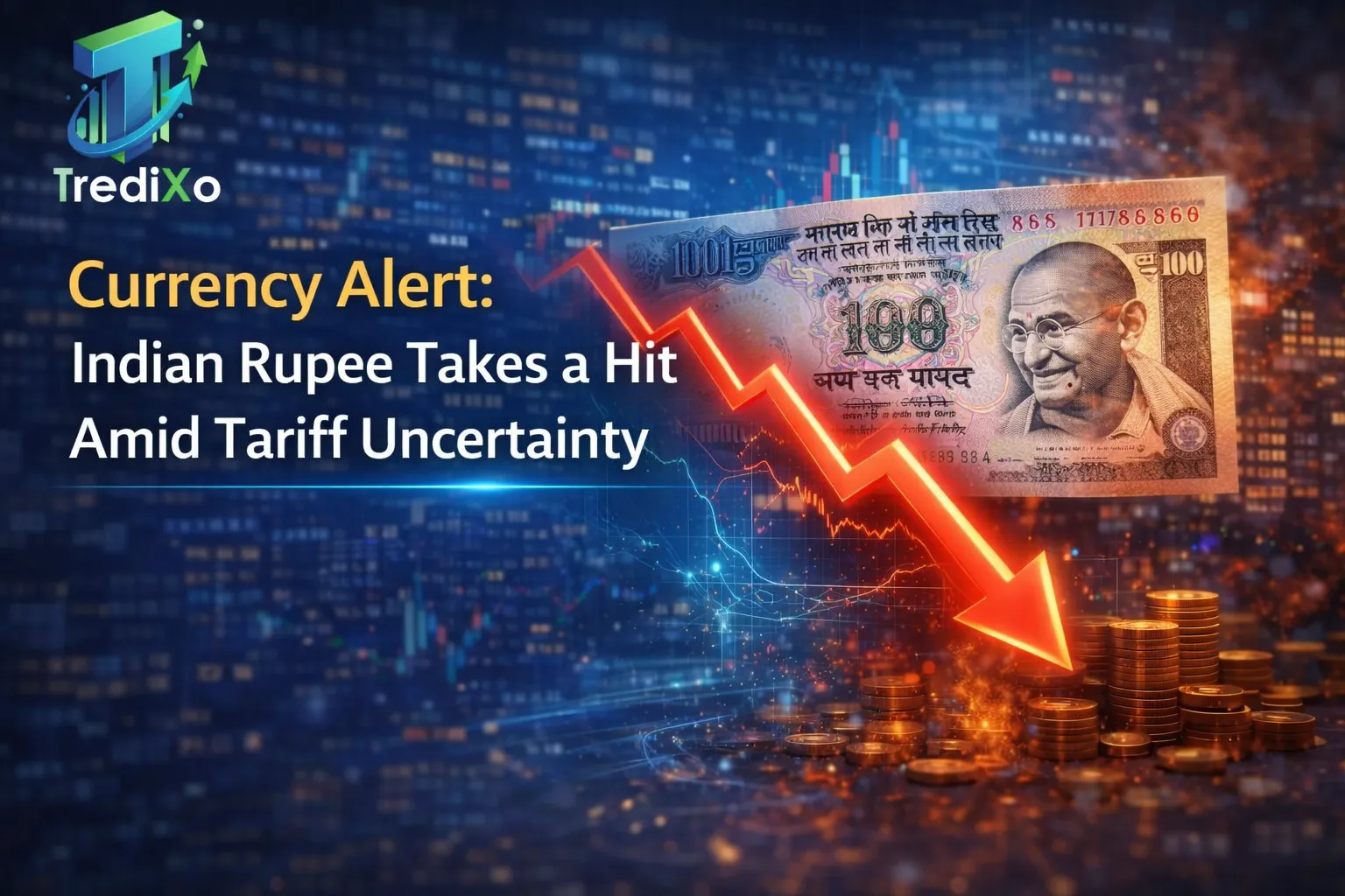 Indian Rupee Weakens as Global Trade Concerns Rise