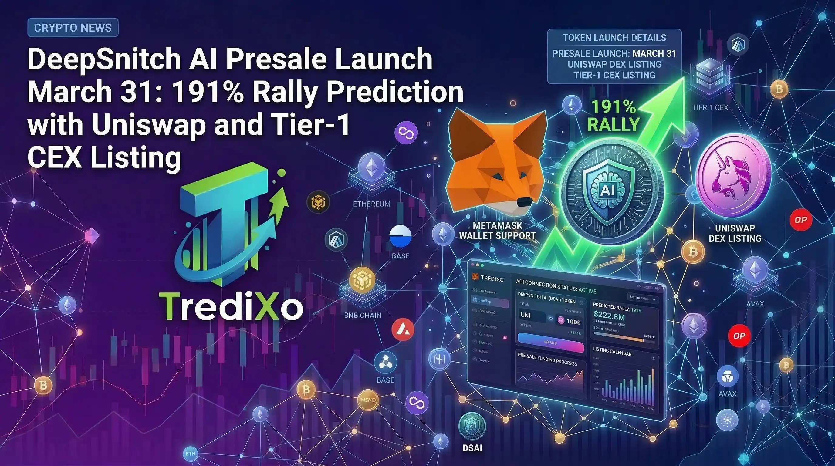 DeepSnitch AI Presale Launch March 31