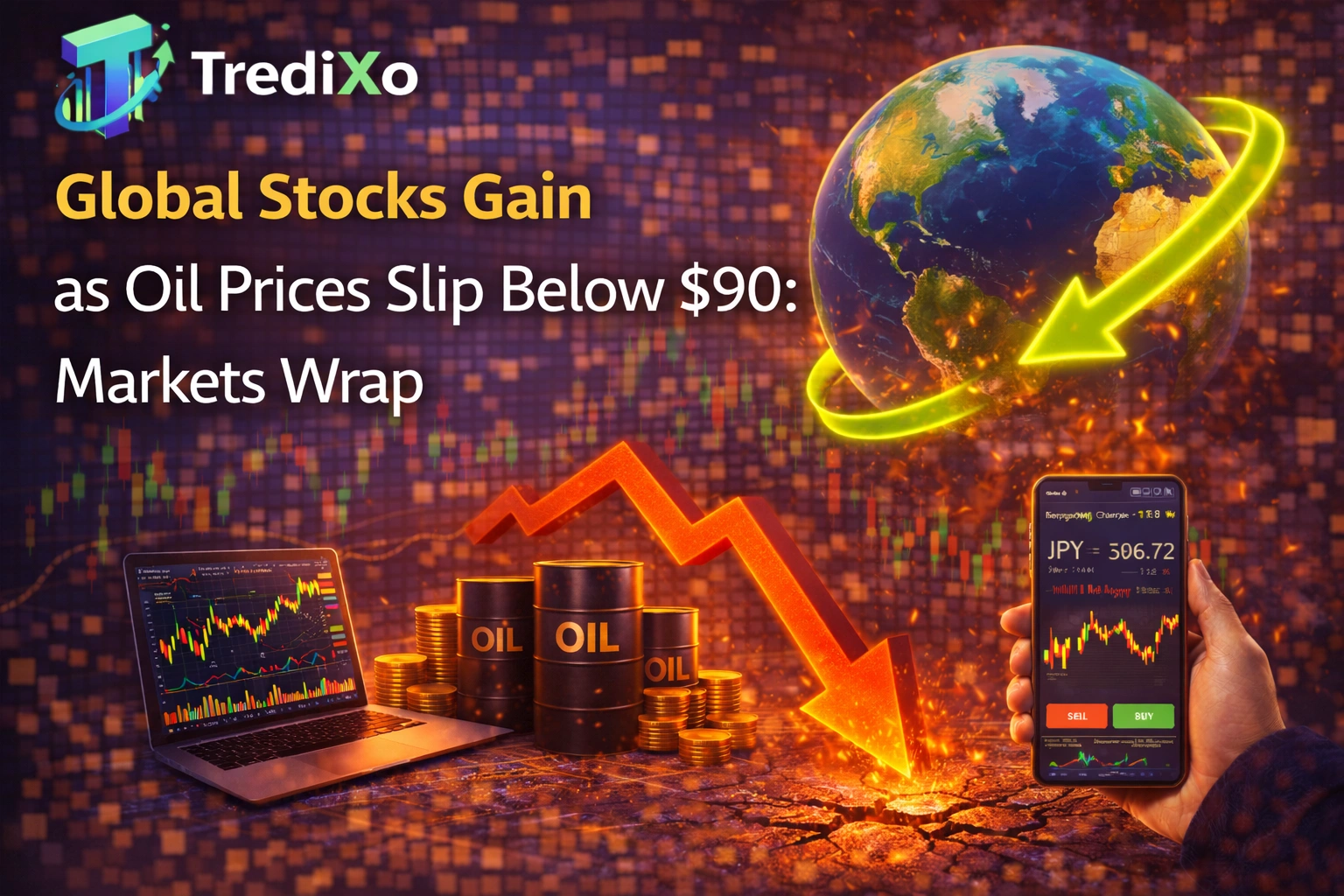 Global Stocks Gain as Oil Prices Slip Below $90: Markets Wrap