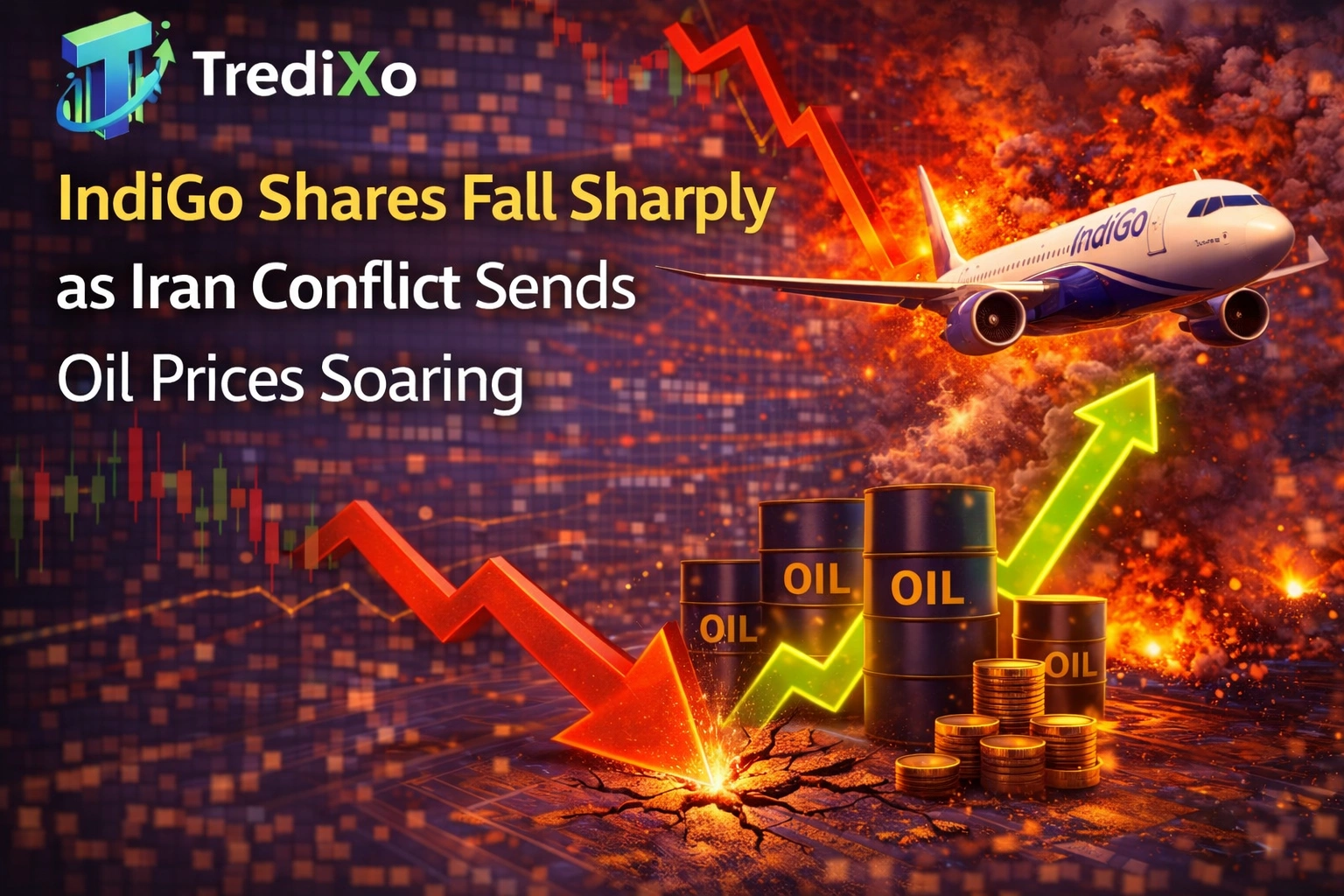 IndiGo Shares Fall Sharply as Iran Conflict Sends Oil Prices Soaring
