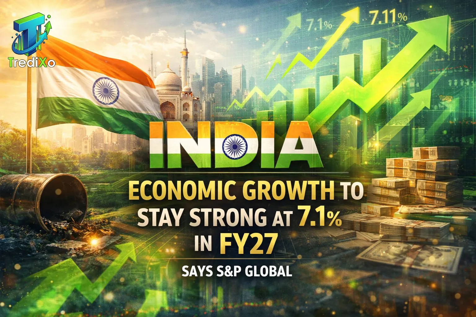 India’s Economic Growth to Stay Strong at 7.1% in FY27, Says S&P Global