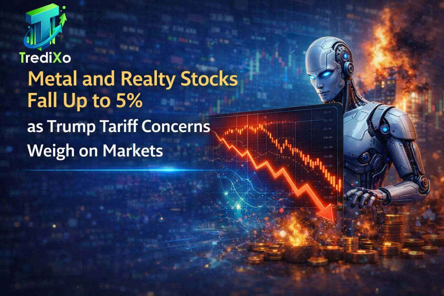 Metal and Realty Stocks Fall Up to 5% 