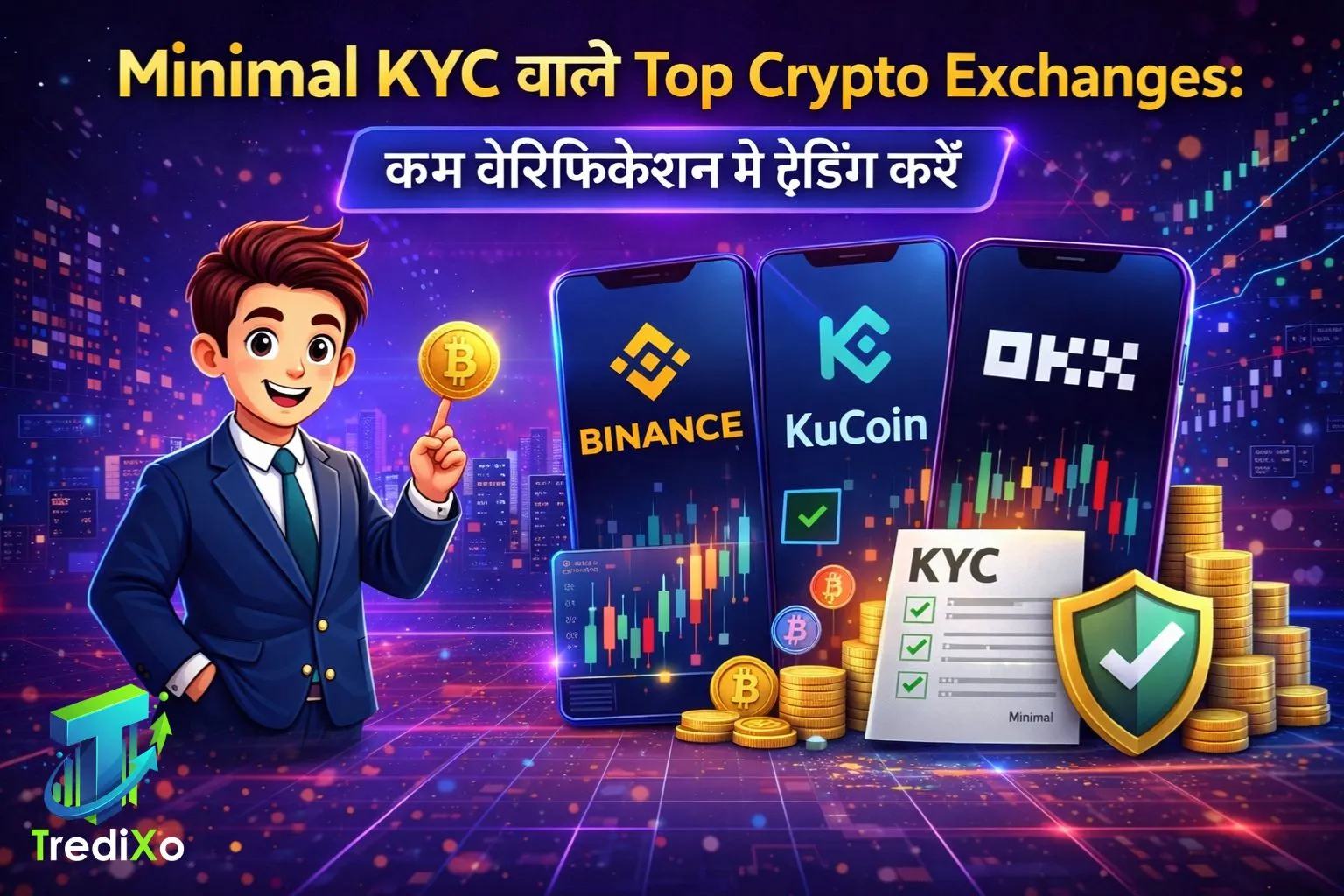 Minimal KYC वाले Top Crypto Exchanges कम वेरिफिकेशन में ट्रेडिंग करें.
