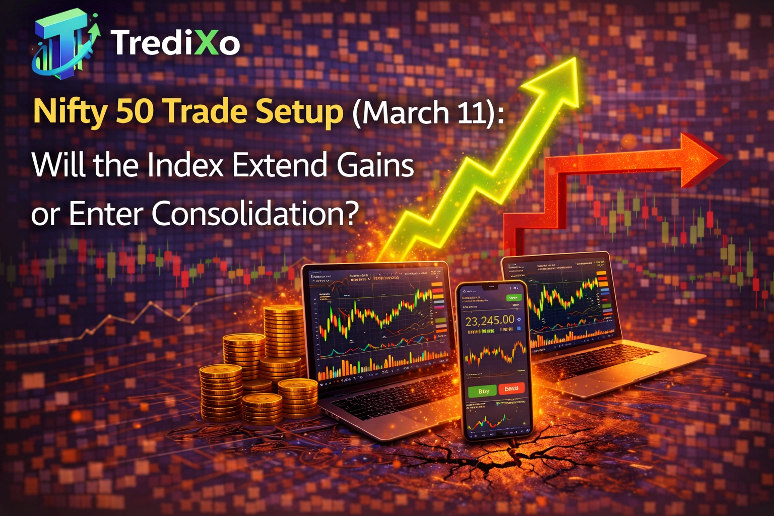 Nifty 50 Trade Setup (March 11) Will the Index Extend Gains or Enter Consolidation