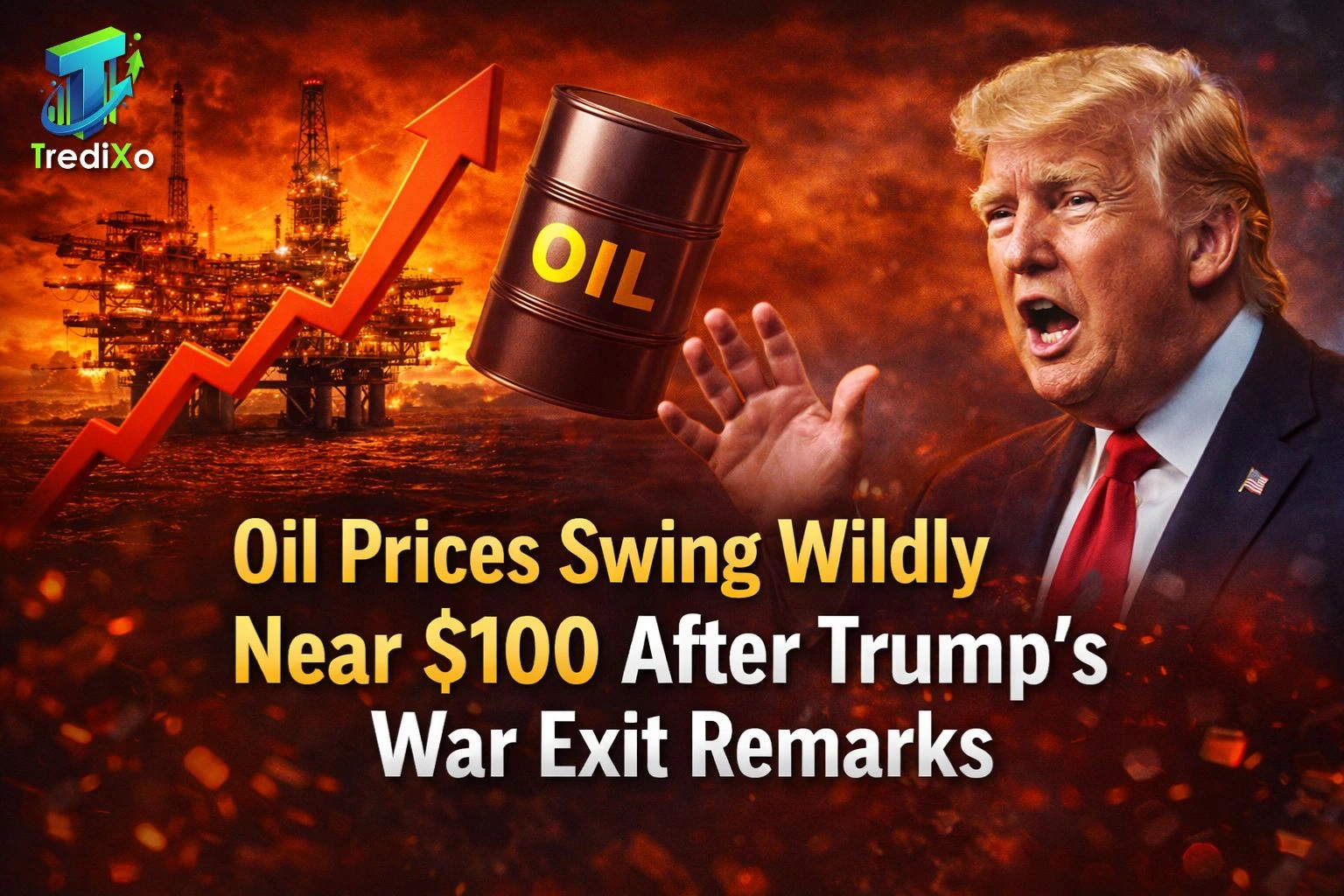 Oil Prices Swing Wildly Near 100 After Trump’s War Exit Remarks