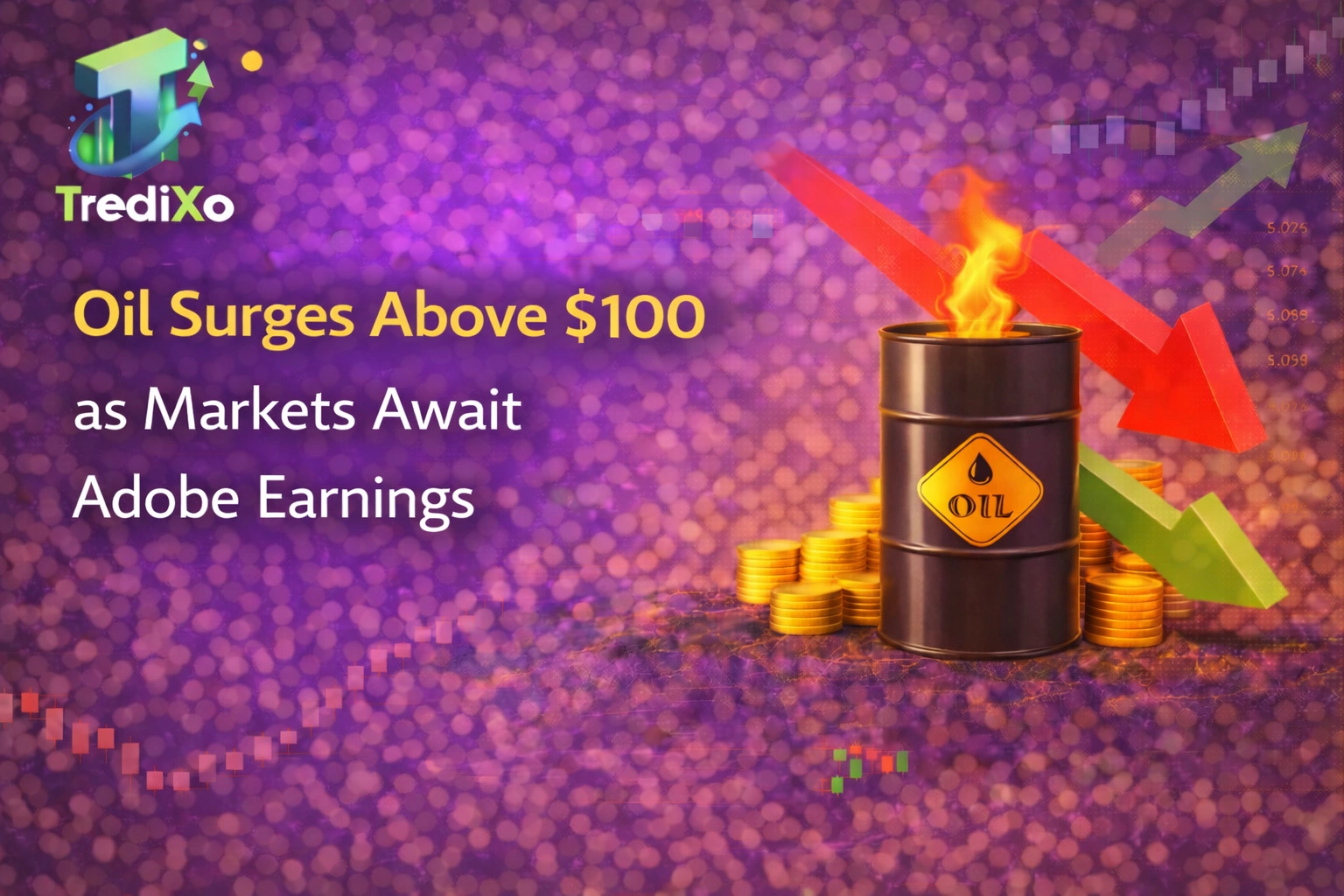 Oil Surges Above $100 as Markets Await Adobe Earnings