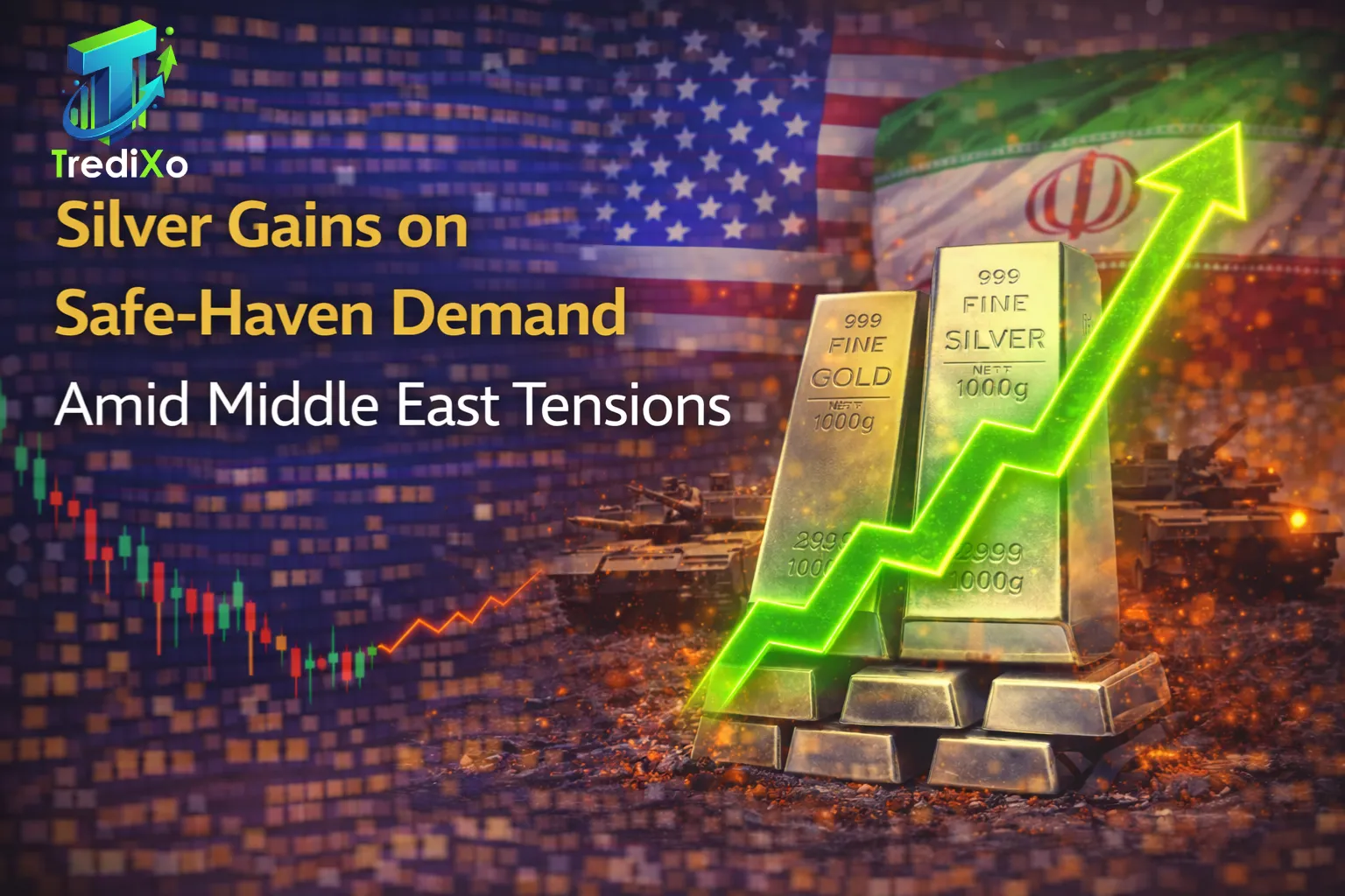 Silver Gains on Safe-Haven 