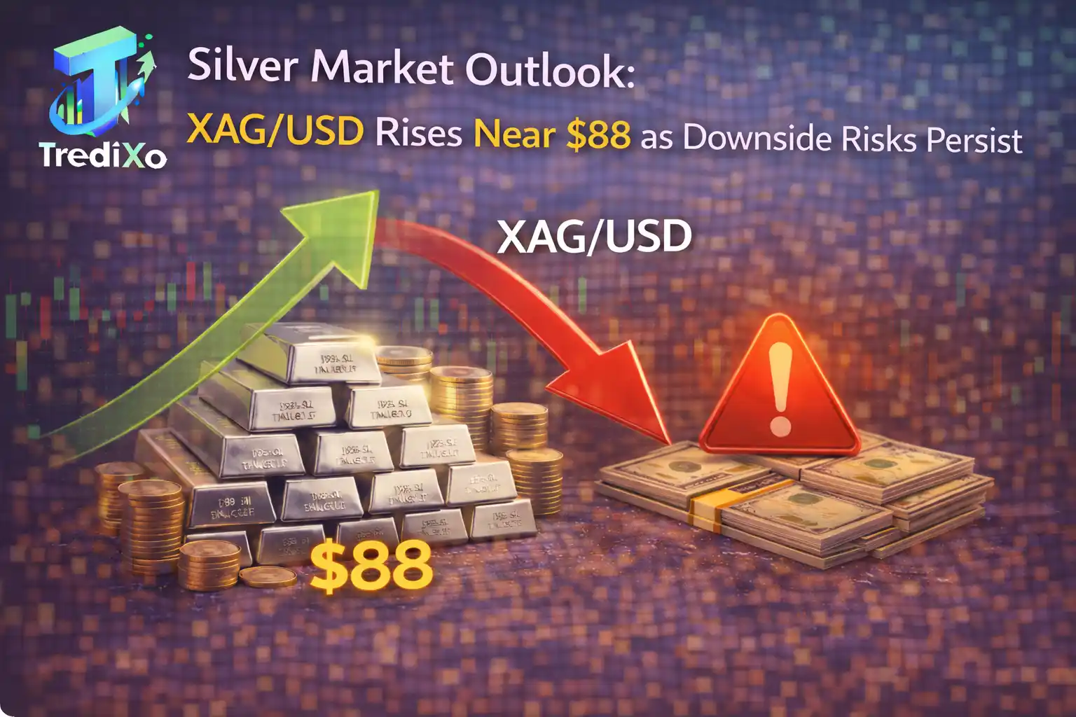 Silver market climbing close to $88 per ounce