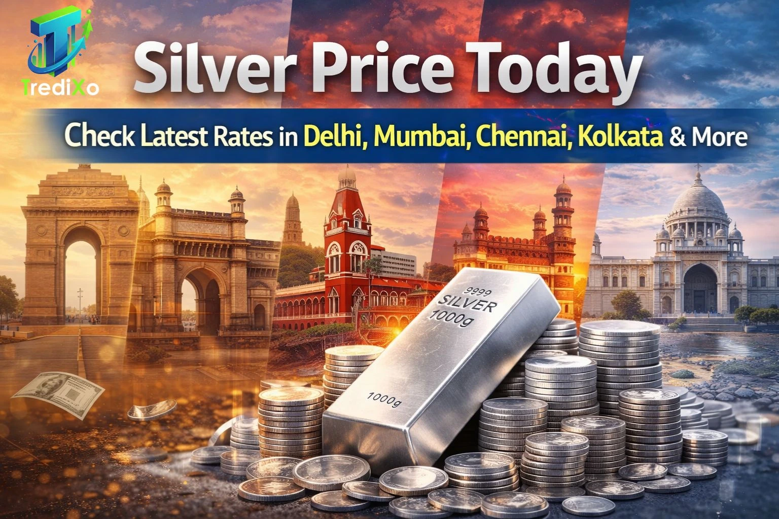 Silver Price Today Check Latest Rates in Delhi, Mumbai, Chennai, Kolkata & More