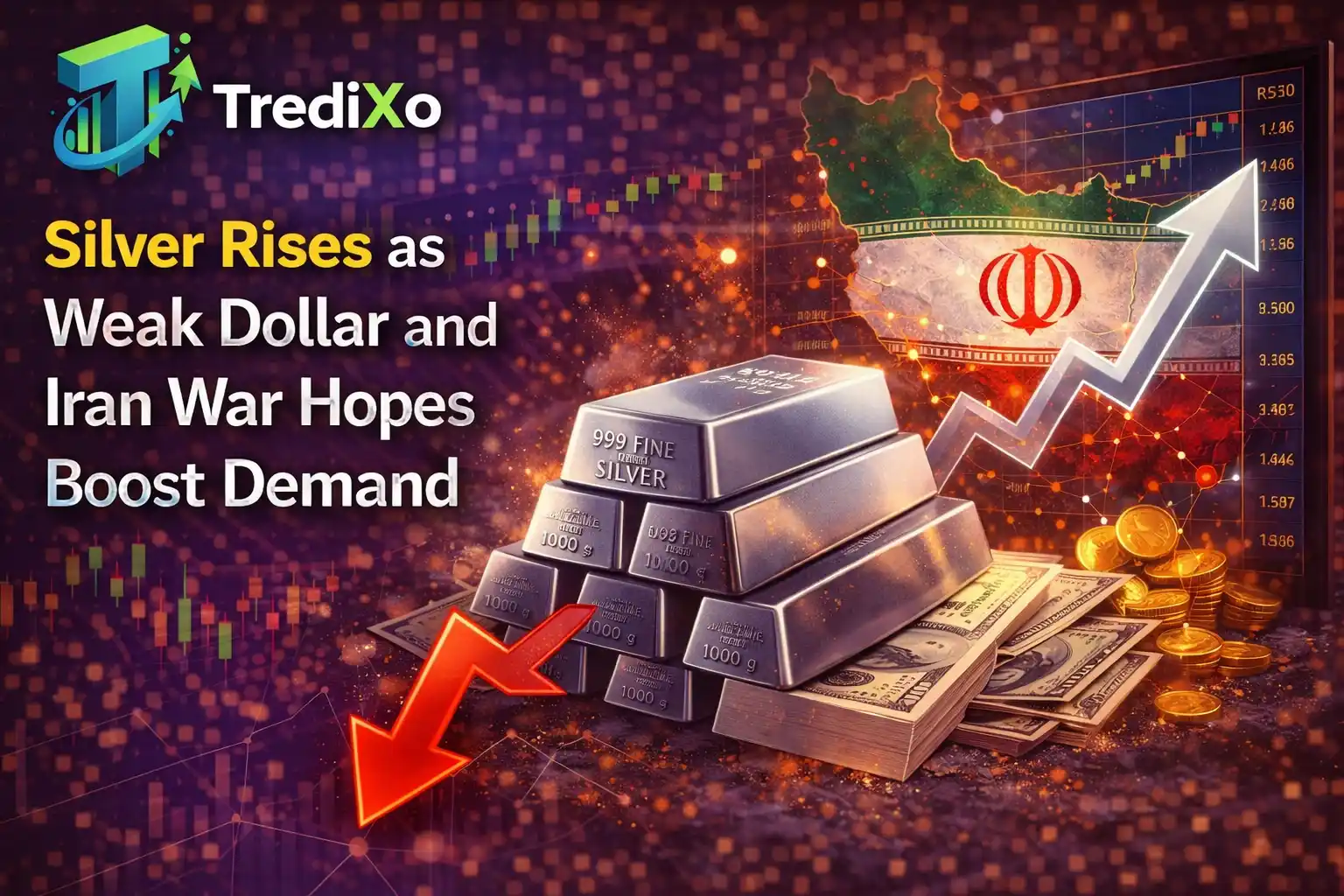 Silver Rises as Weak Dollar