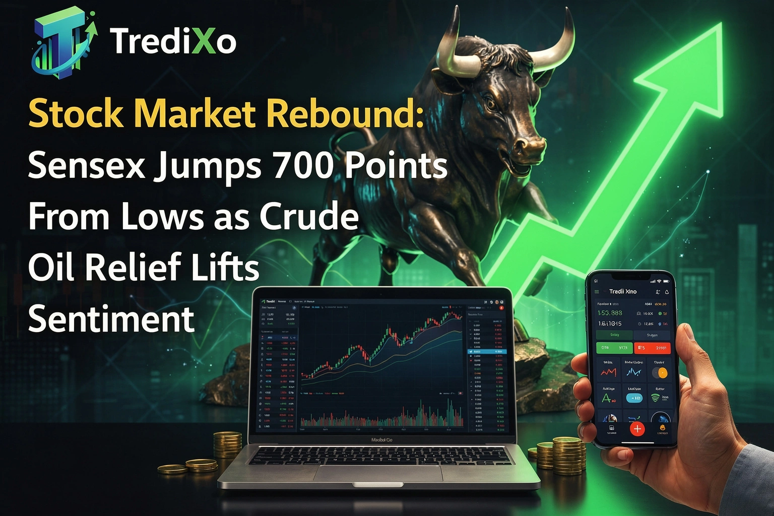 Stock Market Rebound Sensex Jumps 700 Points From Lows as Crude Oil Relief Lifts Sentiment