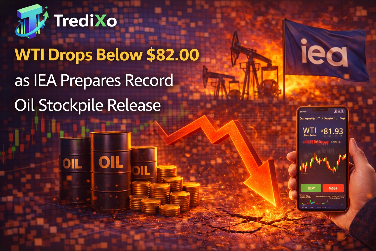 WTI Drops Below $82.00 as IEA Prepares Record Oil Stockpile Release