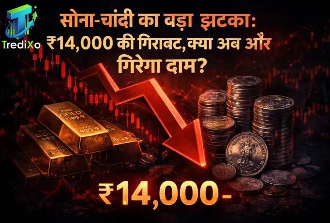 सोना-चांदी का बड़ा झटका ₹14,000 की गिरावट, क्या अब और गिरेगा दाम