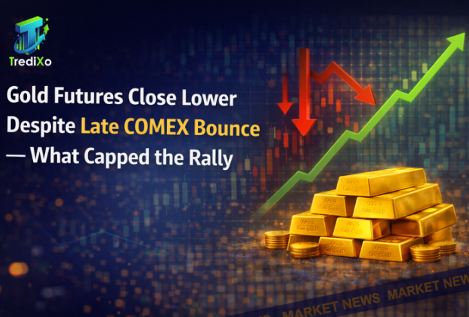 Despite a late bounce in COMEX trading, gold futures closed lower