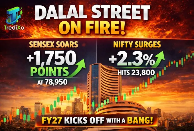 Dalal Street on Fire! Sensex Gains 1,750 pts, Nifty Climbs 2.3% to Start FY27 Strong