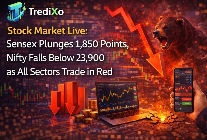 Stock Market Live Sensex Plunges 1,850 Points, Nifty Falls Below 23,900 as All Sectors Trade in Red